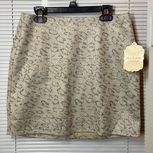 Altar’d State - Ivory Grey Cheetah Skirt